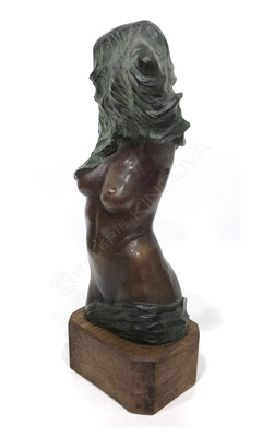 Torzo na dev (bronz, devn podstavec, vka 25 cm)