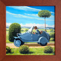 J�zda letnim r�nem (25x25xcm, 30x30 cm s r�mem)